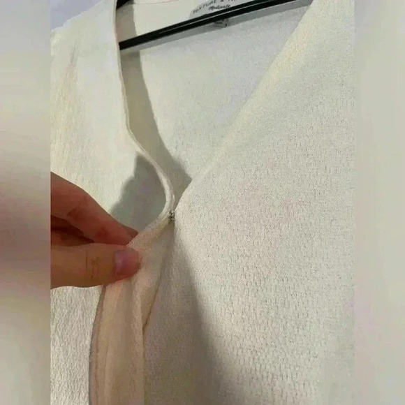 MADEWELL Texture & Thread Women’s Small Plus Ottoman Cream White Knit Wrap Top - Picture 10 of 10